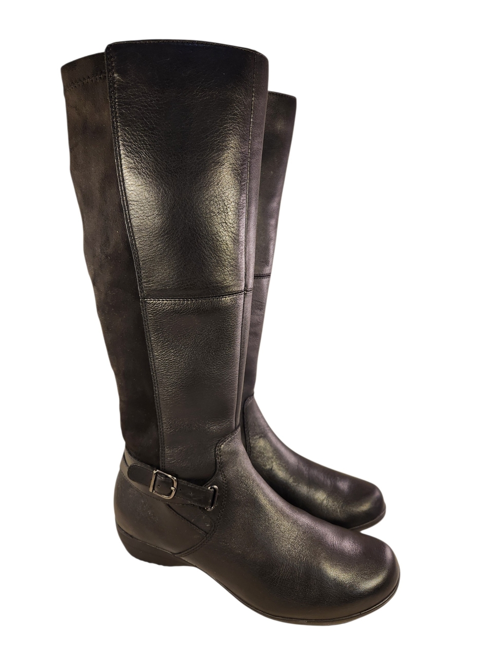 DANSKO Women's Black Knee-High Buckle Boots